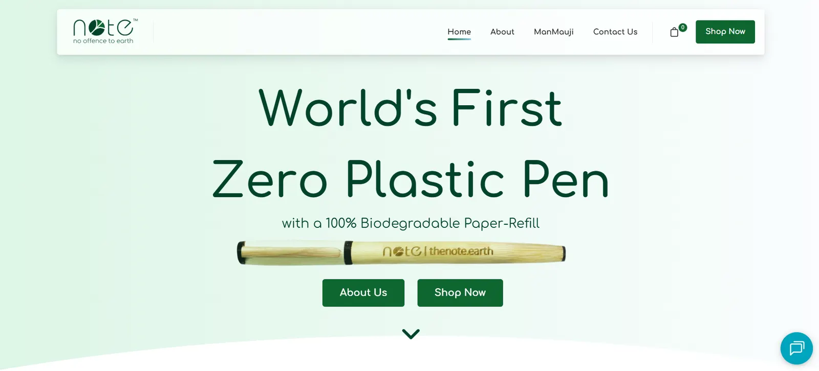 thenote.earth — World's First Zero Plastic Pen